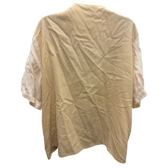 VTG Koret Cottage Core Shirt Womens SZ 20W Vest Shirt Button Yellow White Plus - Picture 4 of 5